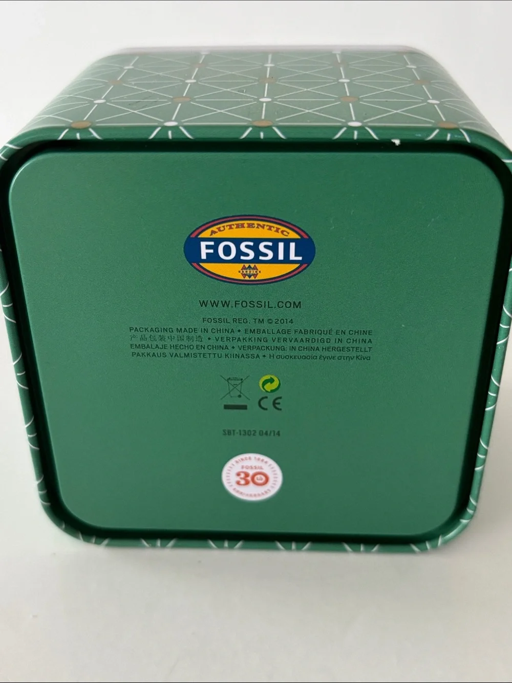 Fossil 30th Anniversary Abstract Constellation Design Watch Tin Box